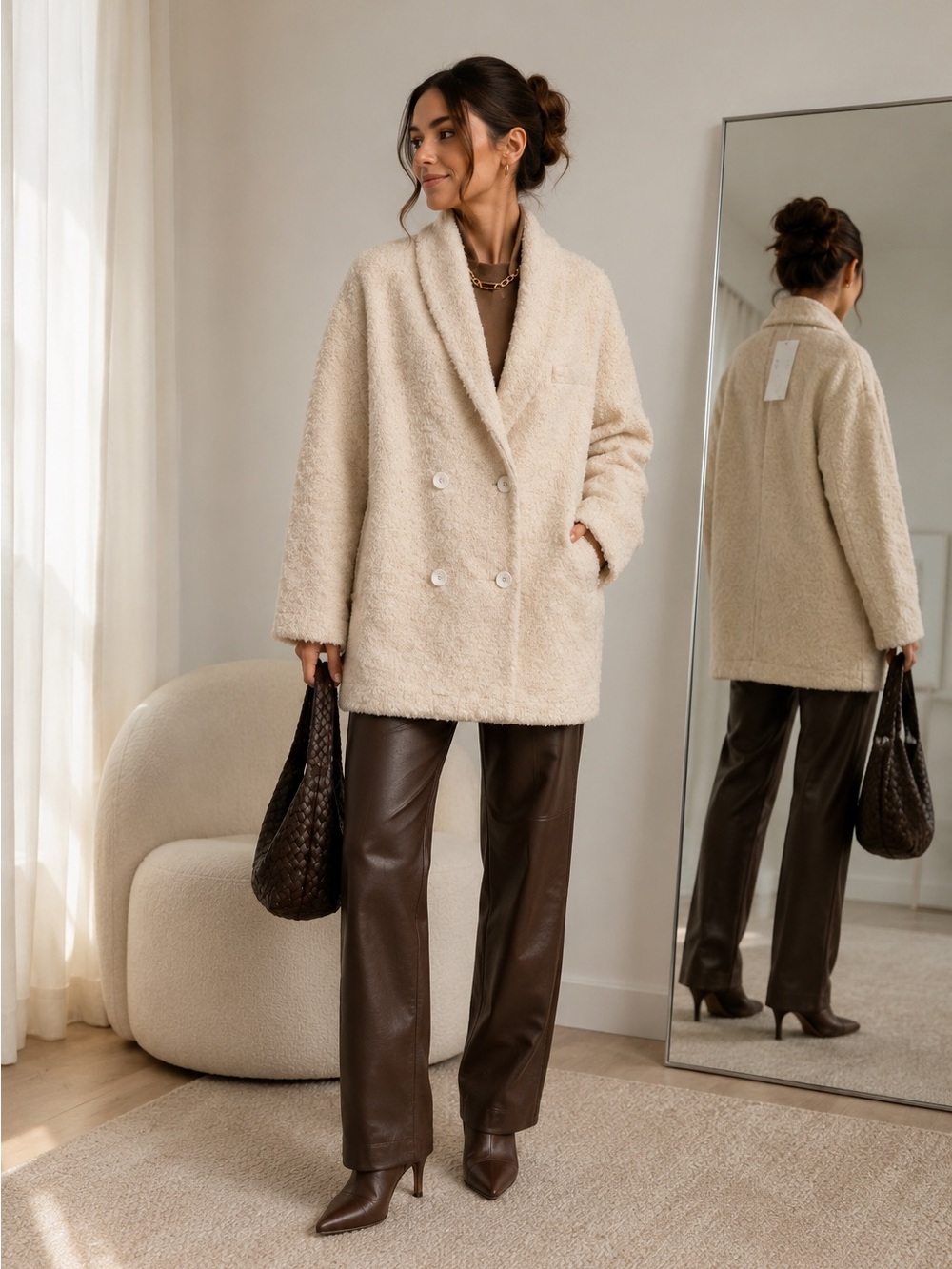 ✨ IRO Cream Bouclé Coat – New With Tags